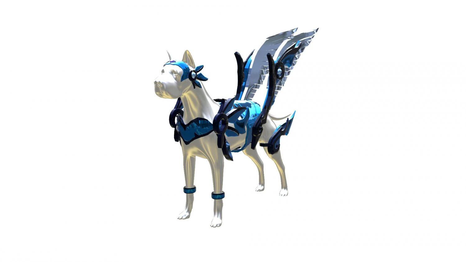 Dog Armor Fantasy 3D Model .c4d .max .obj .3ds .fbx .stl .blend 