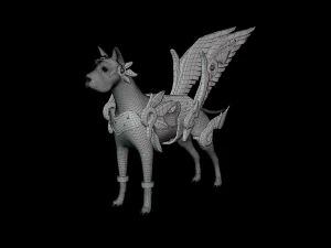 Dog Armor Fantasy 3D Model