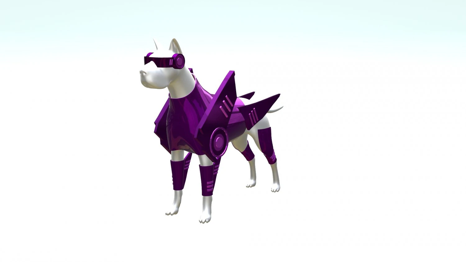 Dog Armor Science 3D Model .c4d .max .obj .3ds .fbx .stl .blend 