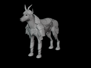 Dog Dark Armor 3D 모델