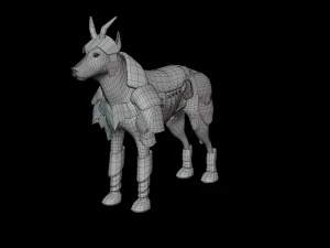 Dog Dark Armor 3D Model