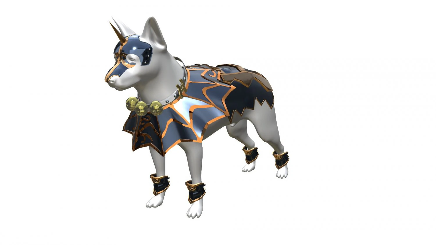 Dog Armor 3D Model .c4d .max .obj .3ds .fbx .stl .blend 