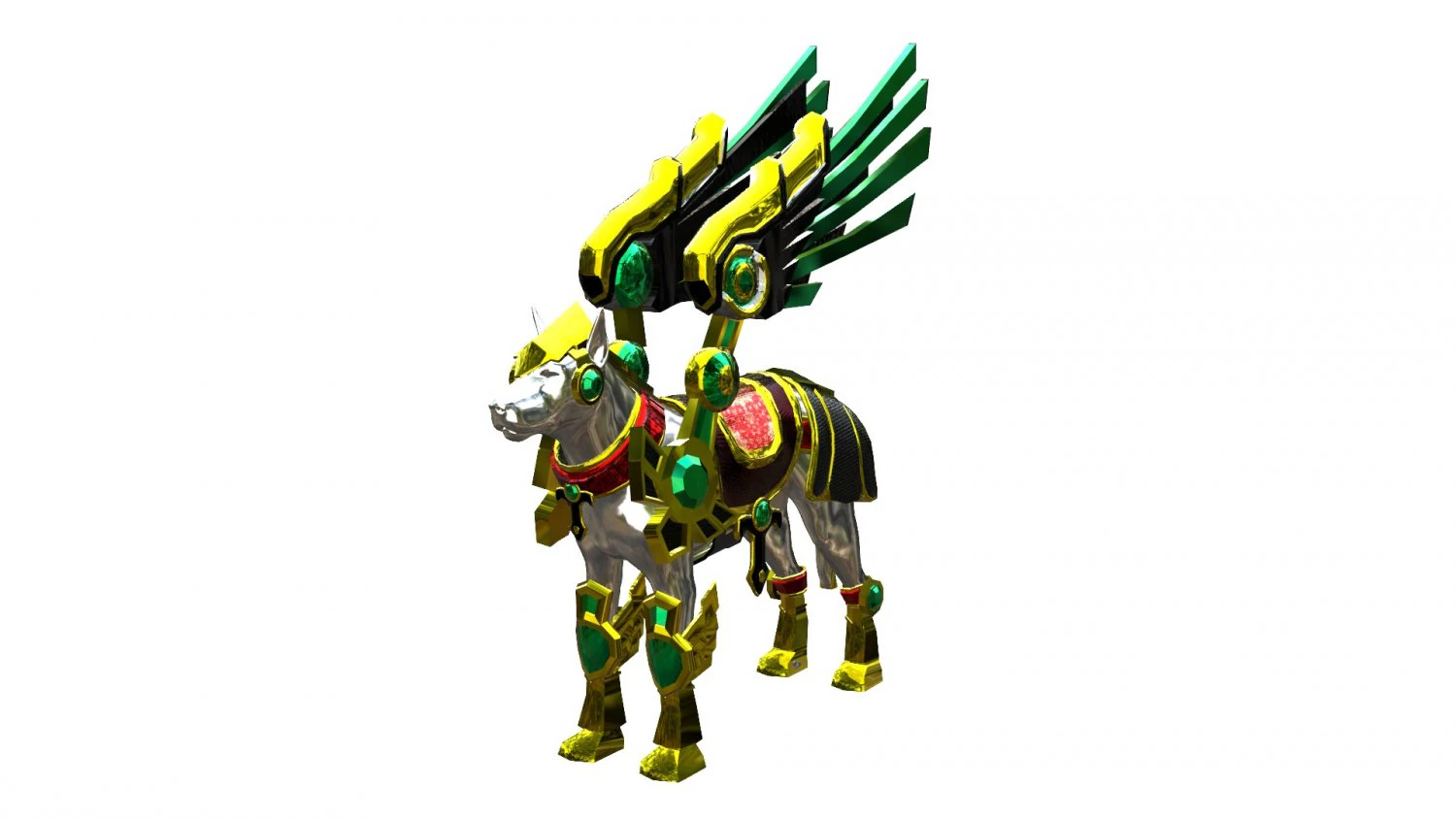 Dog Dragon Armor 3D Model .c4d .max .obj .3ds .fbx .stl .blend 