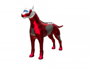 Dog Sci-fi Armor 3D Model