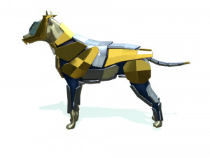 Dog Light Armor 3D 모델