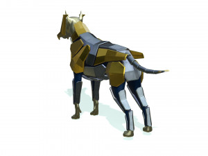 Dog Light Armor 3D 모델