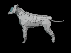 Dog Light Armor 3D 모델