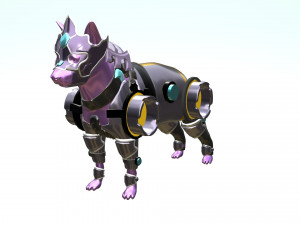 Sci-fi Dog Armor 3D Model