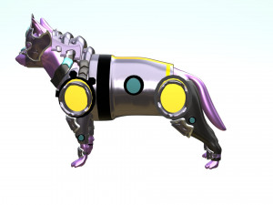 Sci-fi Dog Armor 3D Model