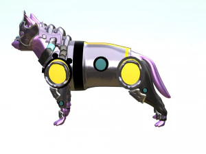 Sci-fi Dog Armor 3D Model
