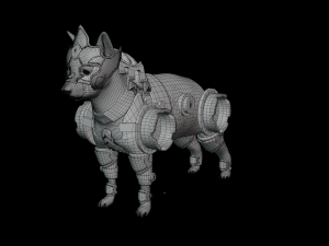 Sci-fi Dog Armor 3D Model