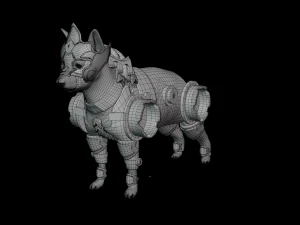 Sci-fi Dog Armor 3D Model