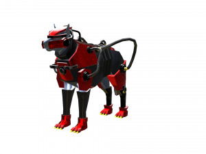 Dog Armor Robot 3D Model