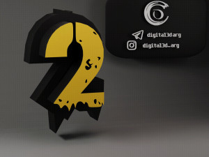 FREE FIRE FONT 3D Принт Модель