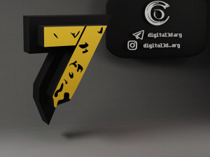 FREE FIRE FONT 3D Принт Модель