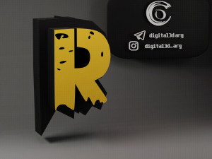 FREE FIRE FONT 3D Принт Модель