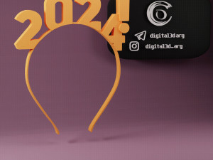 HEADBAND NEW YEAR 2024 3Dプリントモデル