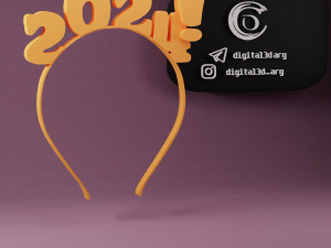 HEADBAND NEW YEAR 2024 3D Druckmodell
