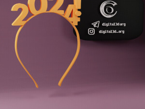 HEADBAND NEW YEAR 2024 3D Druckmodell