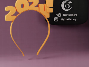 HEADBAND NEW YEAR 2024 3D Druckmodell