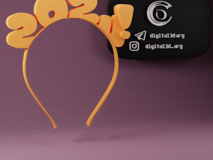 HEADBAND NEW YEAR 2024 3D Druckmodell