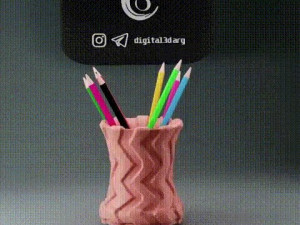 PENCIL HOLDER WITH PATTERNS X20 3D Принт Модель