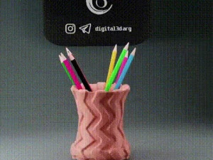 PENCIL HOLDER WITH PATTERNS X20 3D Print Model