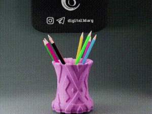 PENCIL HOLDER WITH PATTERNS X20 3D Print Model