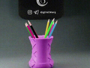 PENCIL HOLDER WITH PATTERNS X20 3D Print Model