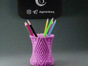 PENCIL HOLDER WITH PATTERNS X20 3D Print Model