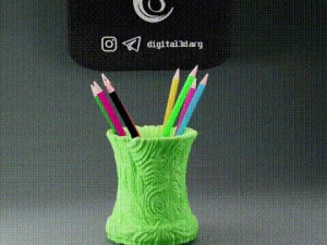 PENCIL HOLDER WITH PATTERNS X20 3D Print Model