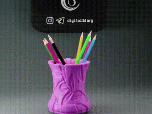 PENCIL HOLDER WITH PATTERNS X20 3D Принт Модель