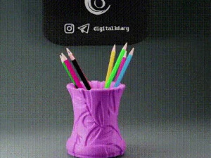 PENCIL HOLDER WITH PATTERNS X20 3D Print Model