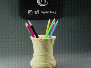 PENCIL HOLDER WITH PATTERNS X20 3D Принт Модель