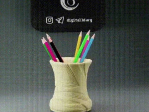 PENCIL HOLDER WITH PATTERNS X20 3D Print Model