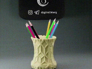 PENCIL HOLDER WITH PATTERNS X20 3D Print Model