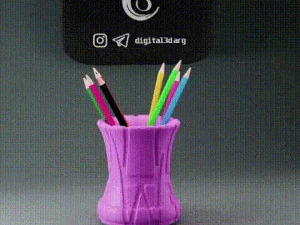 PENCIL HOLDER WITH PATTERNS X20 3D Print Model