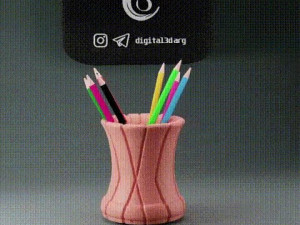 PENCIL HOLDER WITH PATTERNS X20 3D Принт Модель
