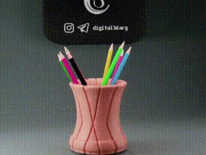 PENCIL HOLDER WITH PATTERNS X20 3D Print Model