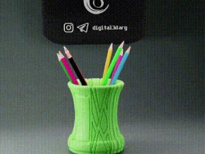 PENCIL HOLDER WITH PATTERNS X20 3D Print Model