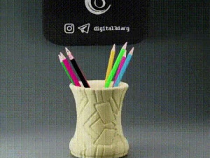 PENCIL HOLDER WITH PATTERNS X20 3D Print Model