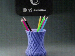 PENCIL HOLDER WITH PATTERNS X20 3D Print Model