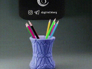 PENCIL HOLDER WITH PATTERNS X20 3D Принт Модель