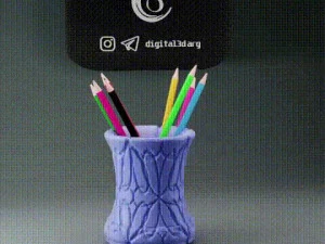 PENCIL HOLDER WITH PATTERNS X20 3D Print Model