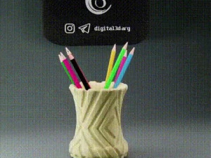 PENCIL HOLDER WITH PATTERNS X20 3D Print Model