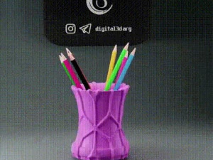 PENCIL HOLDER WITH PATTERNS X20 3D Print Model