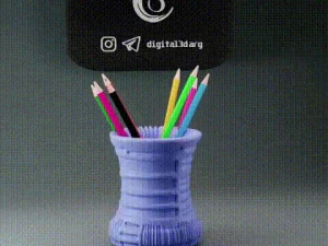 PENCIL HOLDER WITH PATTERNS X20 3D Print Model