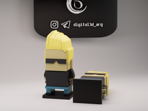JOHNNY BRAVO BRICKHEADZ 3Dプリントモデル