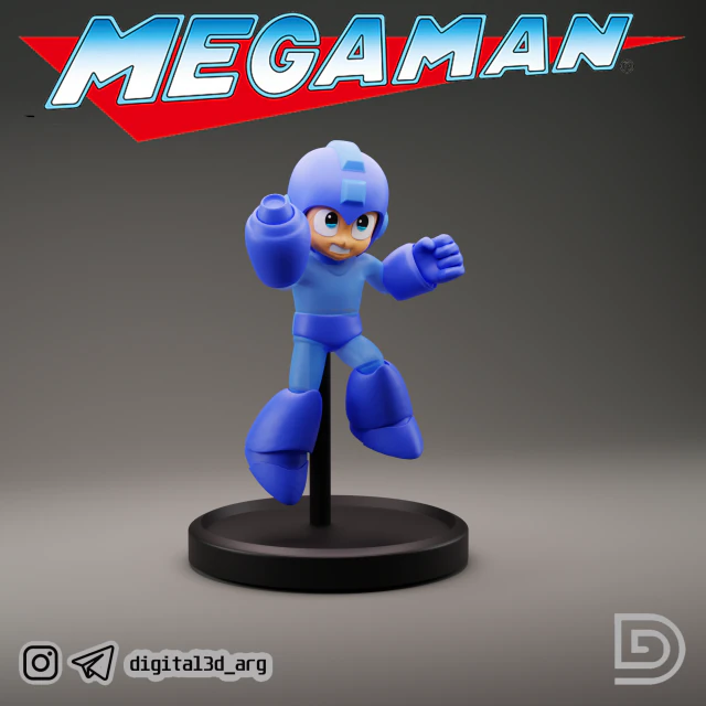FIGURA MEGAMAN Modelo de Impressão 3D .c4d .max .obj .3ds .fbx .stl .blend