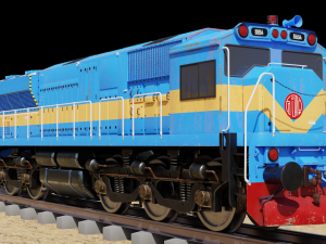 Bangladesh train locomotive 3D मॉडल